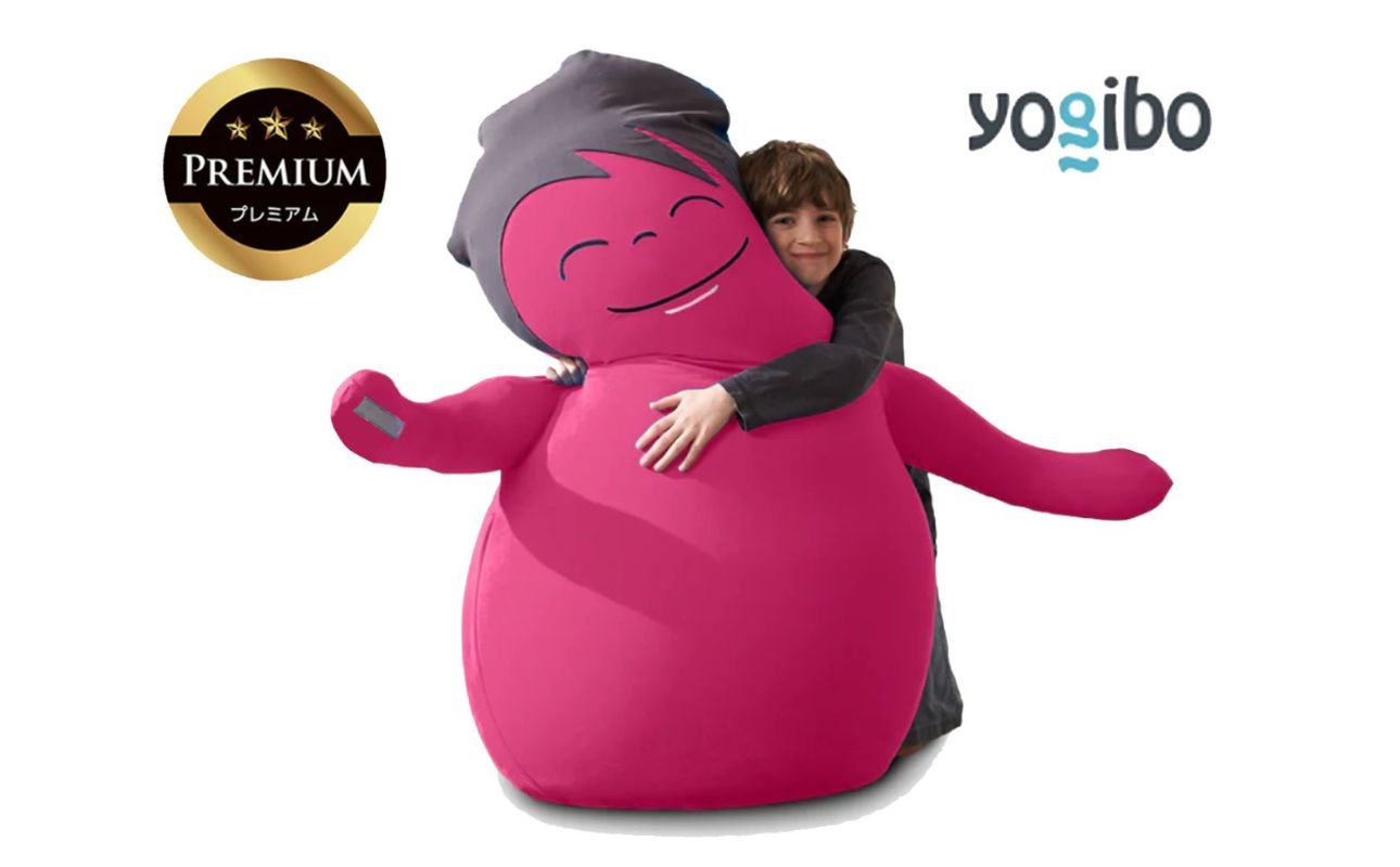 あなたをやさしく抱きしめてくれるかわいい友達。Hugibo Premium（ハギボープレミアム）ピンク【Yogibo ヨギボー プレミアム ビーズクッション ビーズ 座椅子 椅子 クッション ビーズソファー ビーズソファ 新生活 プレゼント インテリア 家具 ベッド ゲーム 三重県 四日市市】