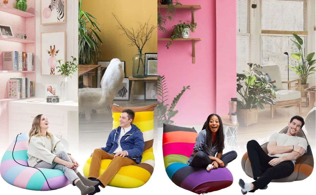 Yogibo Max Rainbow Premium (ãšã®ã㌠ããã¯ã¹ ã¬ã€ã³ã㌠ãã¬ãã¢ã )ïŒãµã³ã»ããïŒ