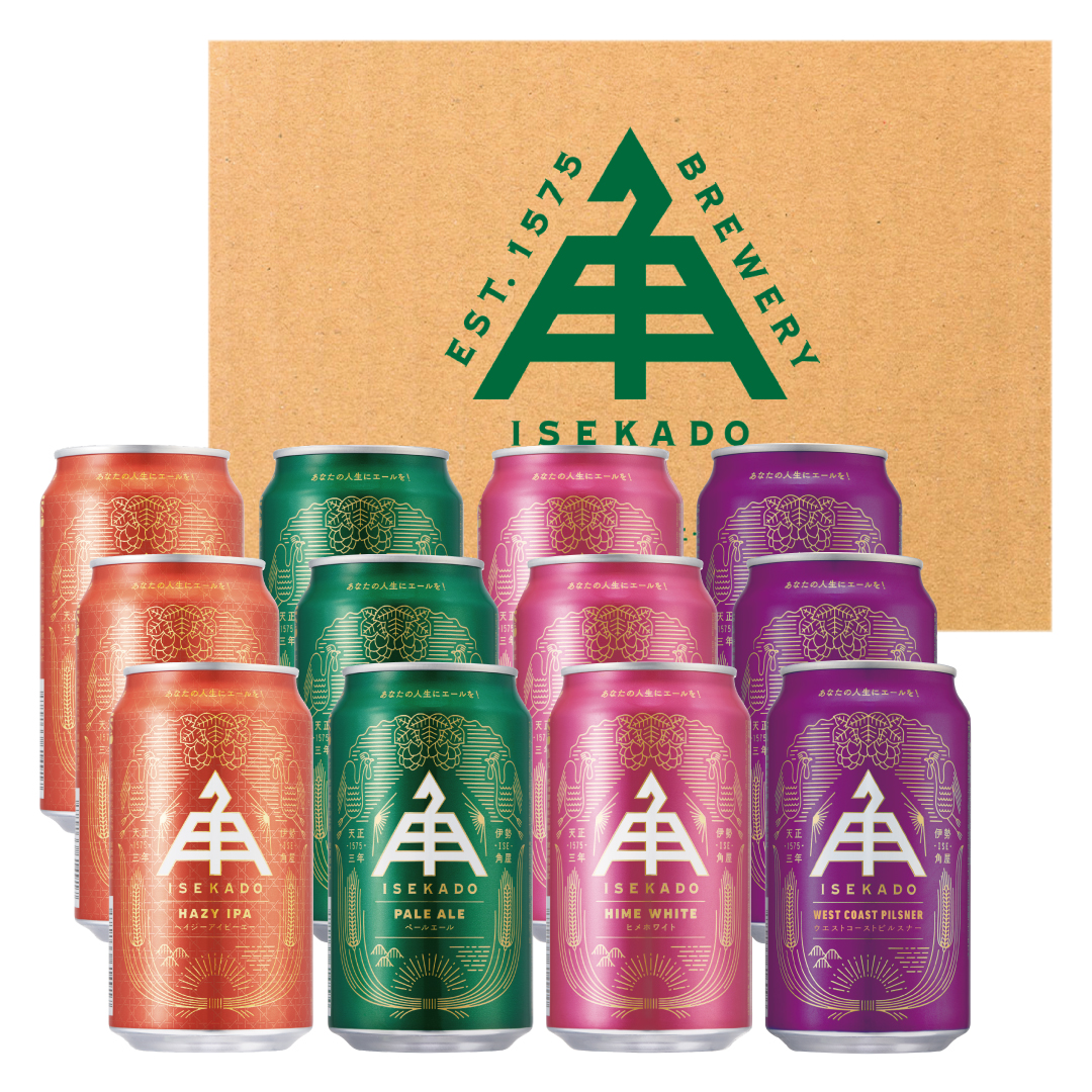1726　ISEKADO　新定番ビール　4種12缶セット　ISEKADO 新定番ビール 4種12缶セット 伊勢角屋麦酒 伊勢角 セット12缶 ビール お酒 クラフトビール 三重県 伊勢 世界大会金賞 金賞 ペールエール お中元 ギフト 贈り物 晩酌 地ビール 爽快 飲み比べ