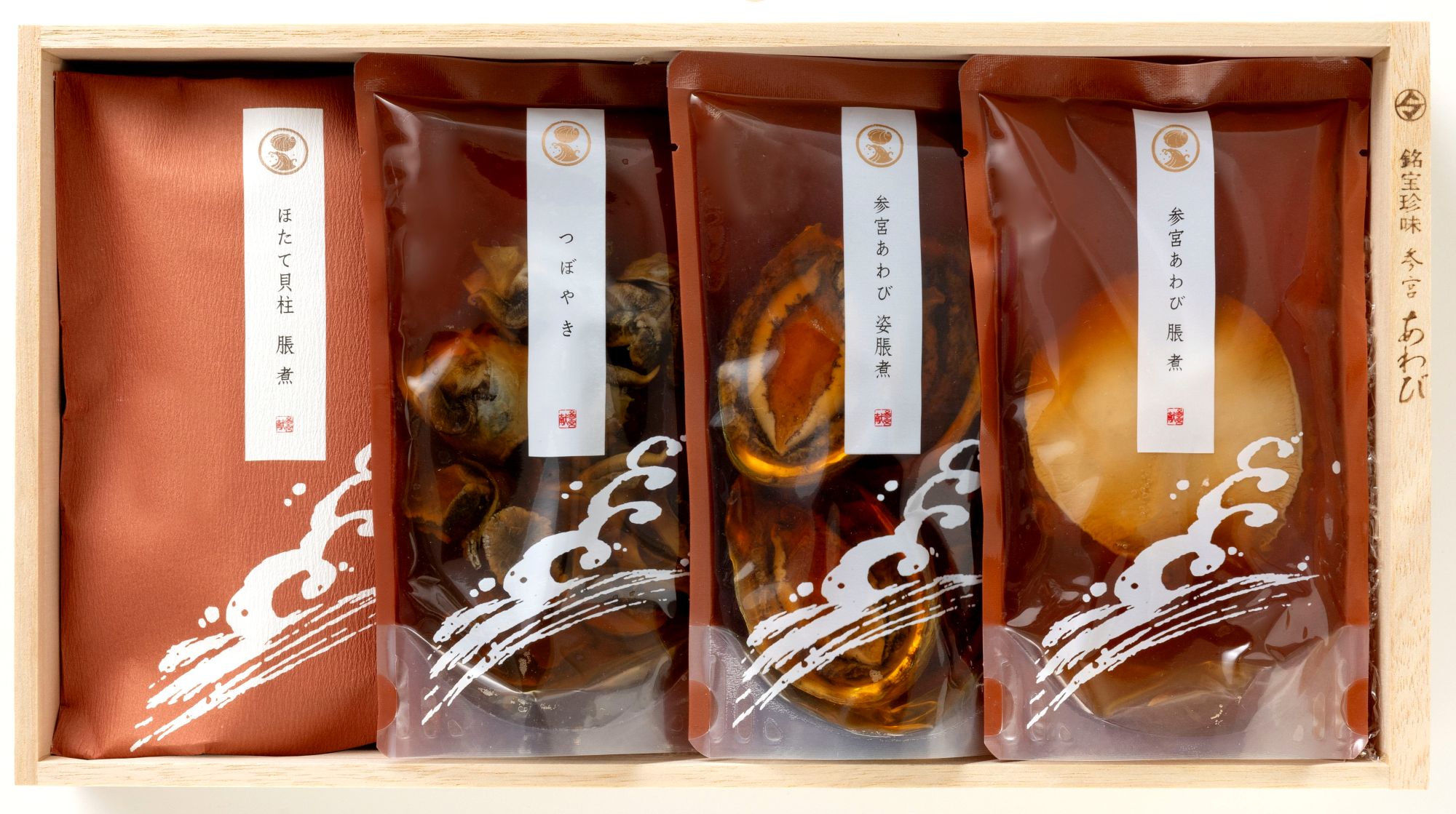 1766　〈伊勢せきや〉美しくに　鶴　アワビ  貝 ギフト つぼやき 帆立貝柱