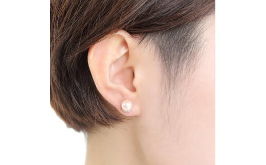 697 K18WGあこや本真珠ダイヤモンドピアス　7.5mmUP　　K18　ホワイトゴールド　あこや真珠　ピアス　ダイヤモンド　伊勢志摩　アクセサリー　ジュエリー　フォーマル　カジュアル　ギフト　伊勢市　18金