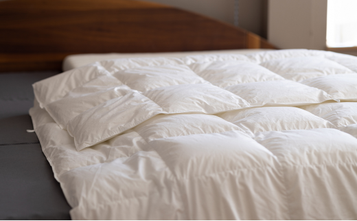 977【ドイツ製プレミアムバティスト生地】軽くて蒸れない羽毛肌掛けふとん（ダウンケット）【ポーランドプレミアムマザーグース95％】