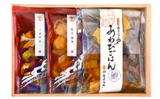 1001　〈伊勢せきや〉美しくに　楽　アワビ　貝　だし　ごはんの素　ホタテ　ほたて　つぼやき　ギフト　自宅