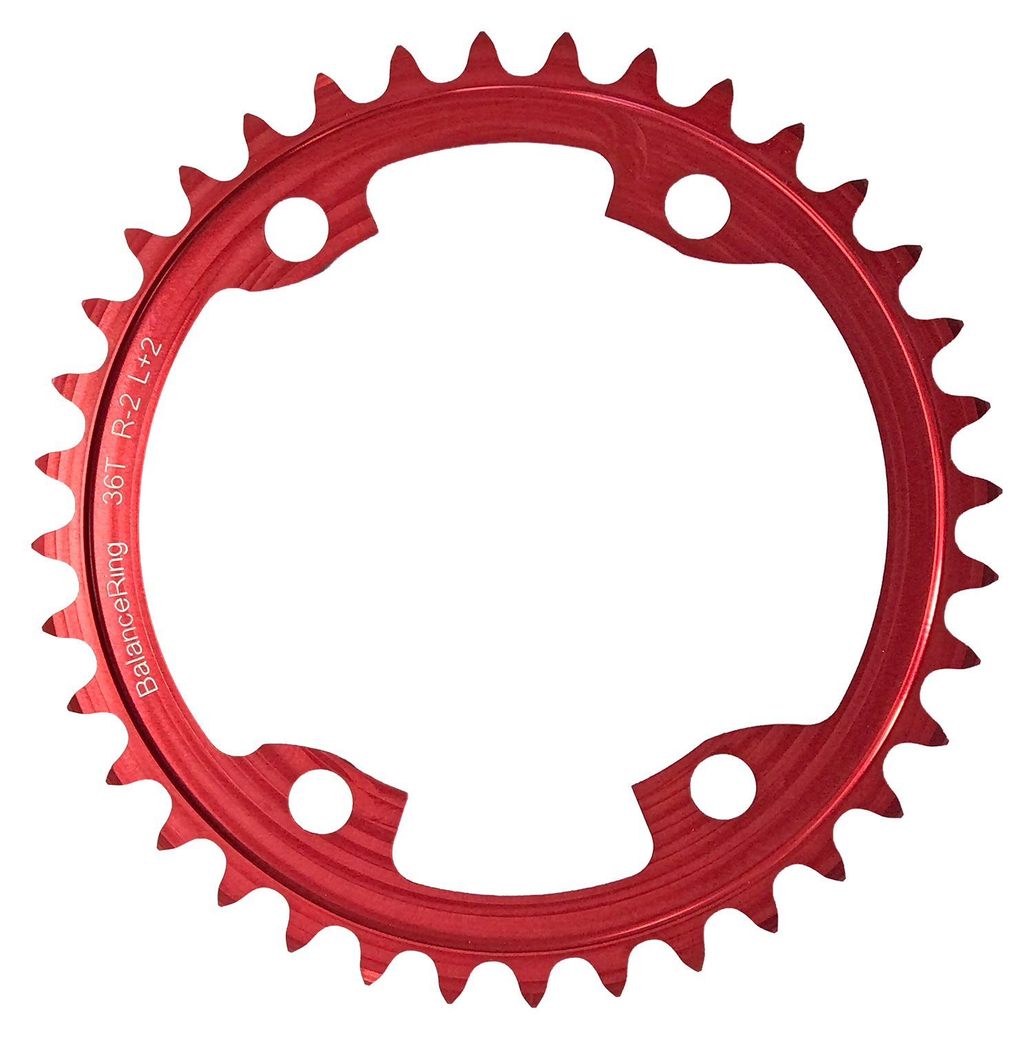 1988 バランスリング　36T R-2 L+2　赤　楕円ギア　楕円ギヤ　バロックギヤ　バロックギア　ヒルクライム バイオペース Rotor アブソリュートブラック 坂対策　