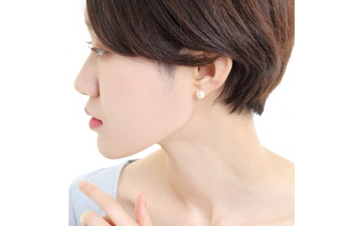 697 K18WGあこや本真珠ダイヤモンドピアス　7.5mmUP　　K18　ホワイトゴールド　あこや真珠　ピアス　ダイヤモンド　伊勢志摩　アクセサリー　ジュエリー　フォーマル　カジュアル　ギフト　伊勢市　18金