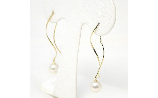 301　アコヤ真珠7.5mmピアス(K18)　パール 宝石 アクセサリー ジュエリー 伊勢志摩 伊勢市 結婚式 入学式 ギフト 贈り物 フォーマル プレゼント 誕生日 本真珠 金