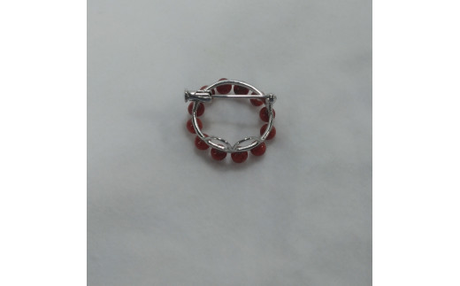 1619　珊瑚ブローチ・サークル