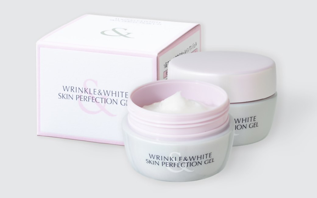 1973 ミキモト　コスメティックス　リンクル＆ホワイト　スキンパーフェクション　ジェルN　3個セット（エッセンスマスクLX　2枚付き）御木本製薬 伊勢志摩産真珠成分 オールインワン スキンケア 医薬部外品 シワ改善 美白 無香料 無着色 パラベン不使用 アルコールフリー アレルギーテスト済み ベタつきなし しっとり　シート状美容マスク2枚付　