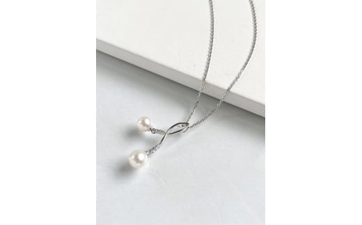 1348 二見結ひ　シルバーペンダント（あこや真珠6.5mm,6.0mm）01　シルバー　二見　夫婦岩　あこや真珠　ギフト　プレゼント　普段使い