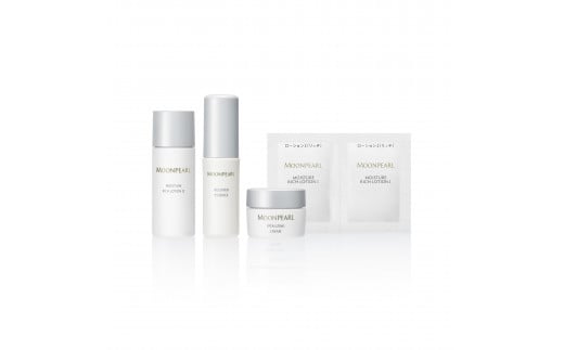 1405ムーンパール　トライアルセット（3アイテム）　ミキモトグループ 御木本製薬　伊勢志摩産真珠成分　スキンケア　ローション　美容液　クリーム　保湿　超純水　無香料 無着色 アレルギーテスト済み パラベンフリー 2週間分　お試し