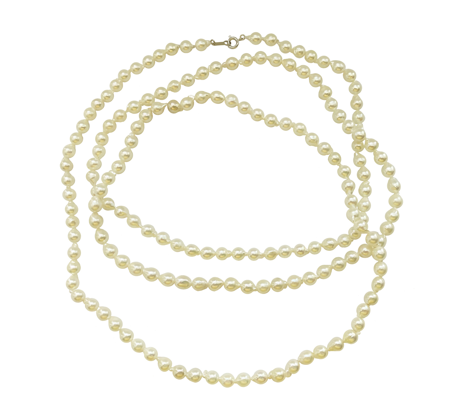 1896 アコヤ真珠6～7mm ロングネックレス120cm　アコヤ　真珠　パール　ネックレス　カジュアル　２連　国産　伊勢志摩　普段使い　6mm　7mm　伊勢市　重ね付け　ふるさと納税