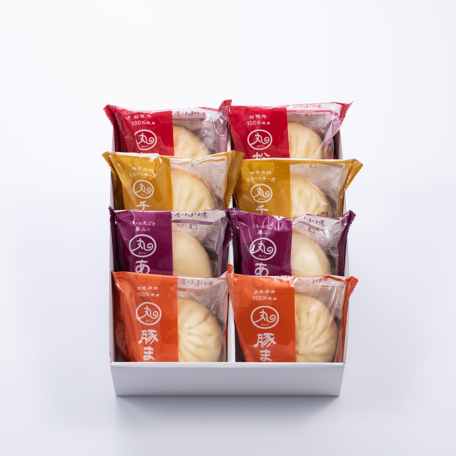 1895 ウァン　雅　肉まん　中華まん　冷凍　惣菜　三重県　伊勢市　伊勢志摩　具沢山　ずっしり　もちもち　国産豚肉仕様　玉ねぎの甘味　栗入り　あんこ　松阪牛　すき焼き風　チーズ