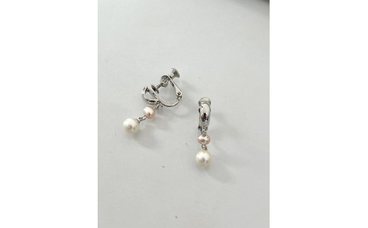 1360 äºèŠçµã²ãã·ã«ããŒã€ã€ãªã³ã°ïŒãããçç 6.0mmãæ·¡æ°Žçç 4.0mmïŒ16ãã·ã«ããŒãäºèŠã倫婊岩ããããçç ãã®ããããã¬ãŒã³ããæ®æ®µäœ¿ã