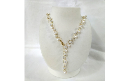 1653　淡水本真珠ネックレス・バブルG