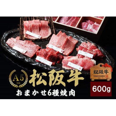 松阪牛 極上焼肉 おまかせ6種 600g【配送不可地域：離島】【1566676】