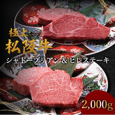 極上松阪牛シャトーブリアン(150g×8枚)　ヒレ(100g×8枚)　セット【配送不可地域：離島】【1739940】