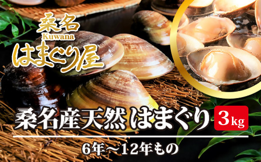 桑名はまぐり屋 漁師厳選 桑名産 天然 はまぐり 6年～12年もの 3kg_蛤 ハマグリ 魚介 貝 魚貝 活はまぐり 焼きはま 海鮮 網焼き 酒蒸し お吸い物 パエリア パスタ 焼きはまぐり 焼き蛤 その手は桑名の焼きはまぐり 特産 jc01