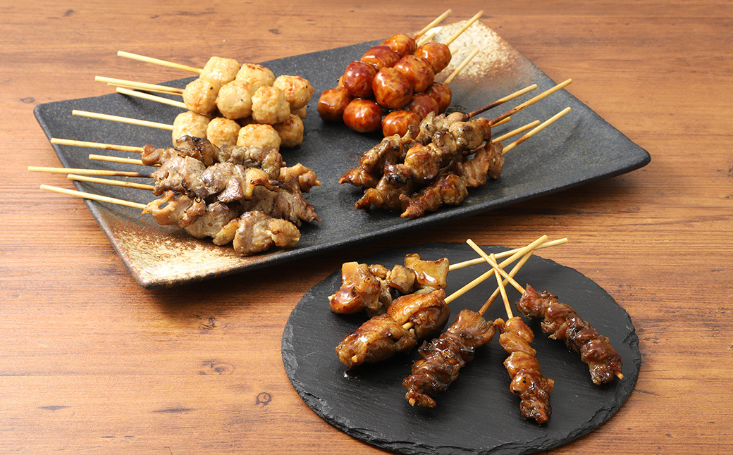 鳥文 炭火焼き鳥 串セット （三重県産 鳥文特製） 25本 073-0009x1