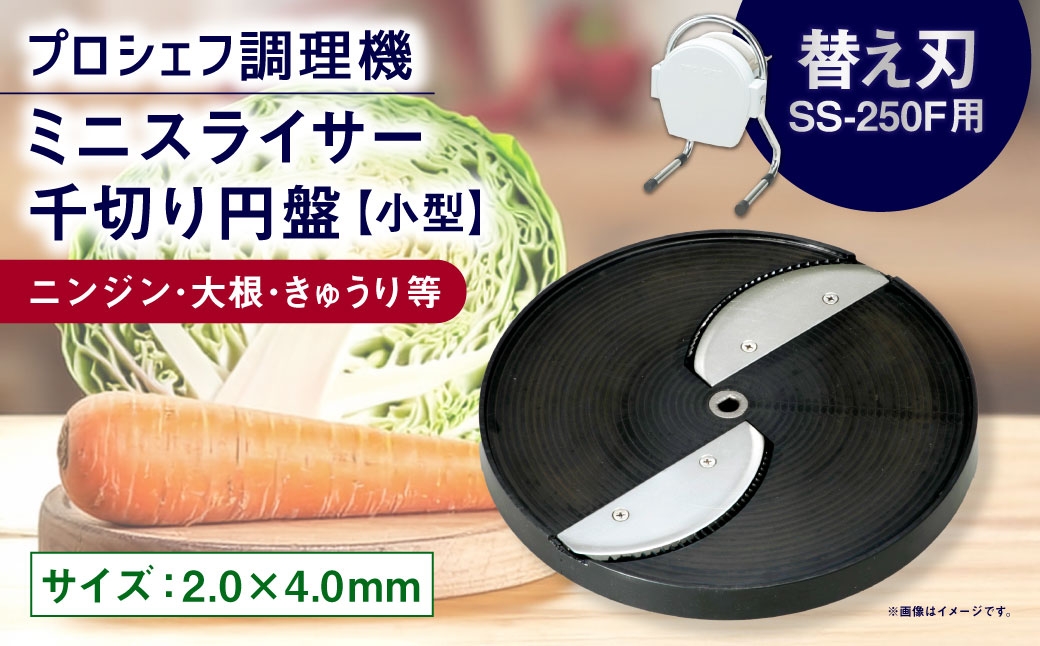 ミニスライサー プロシェフ調理機 小型 千切り円盤 ニンジン・大根・きゅうり等 SS-C3F （2.0×4.0ｍｍ） SS-250F用 ／ 食材 オプション 付属品 サラダ キッチン用品 調理器 調理機 調理器具 千切り 円盤 キッチン 野菜 下処理 時短 作業効率 替え刃 カット