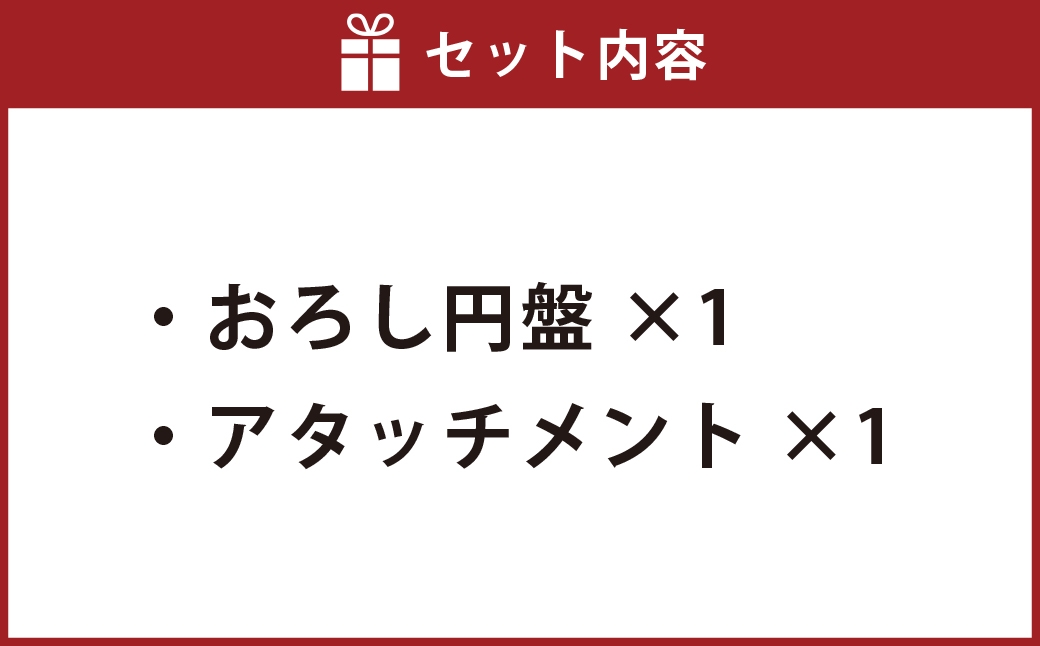 ミニスライサー プロシェフ調理機 小型 おろし円盤＆おろし用アタッチメント ニンジン・大根のおろし SSD1B SS-250F用 ／ 食材 付属品 キッチン用品 調理器 調理機 調理器具 円盤 野菜 下処理 時短 キッチン 作業効率 サラダ 替え刃 カット オプション