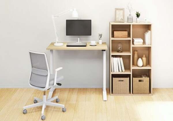 コクヨ 在宅ワーク用電動昇降デスク スタンジットW(ダブル)／1006_ナチュラルオーク・ホワイト