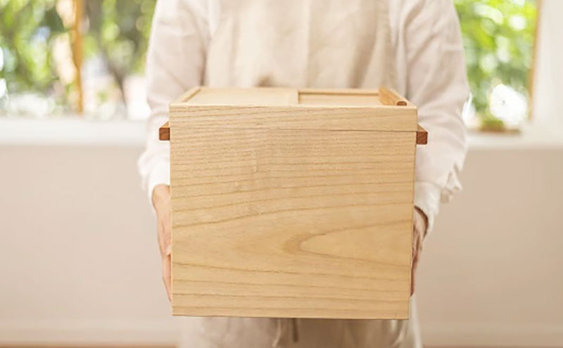 国産桐の米びつ 10kg 木製 桐 収納 木箱 桐箱 収納 ストック ストッカー キッチン収納 キッチン雑貨 キッチン用品 米櫃 こめびつ お米 保存容器 梅沢木材工芸社