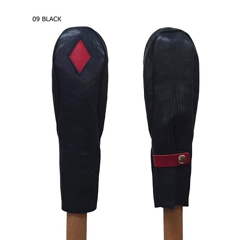 木の庄帆布 公式 フェアウェイウッドヘッドカバー 国産レザー1枚仕立 DIAFW KinoshoTRANSIT　K-KHG-W-DF01M-（C/#09 ブラック / レッド）　ゴルフ ヘッドカバー 国産 レザー