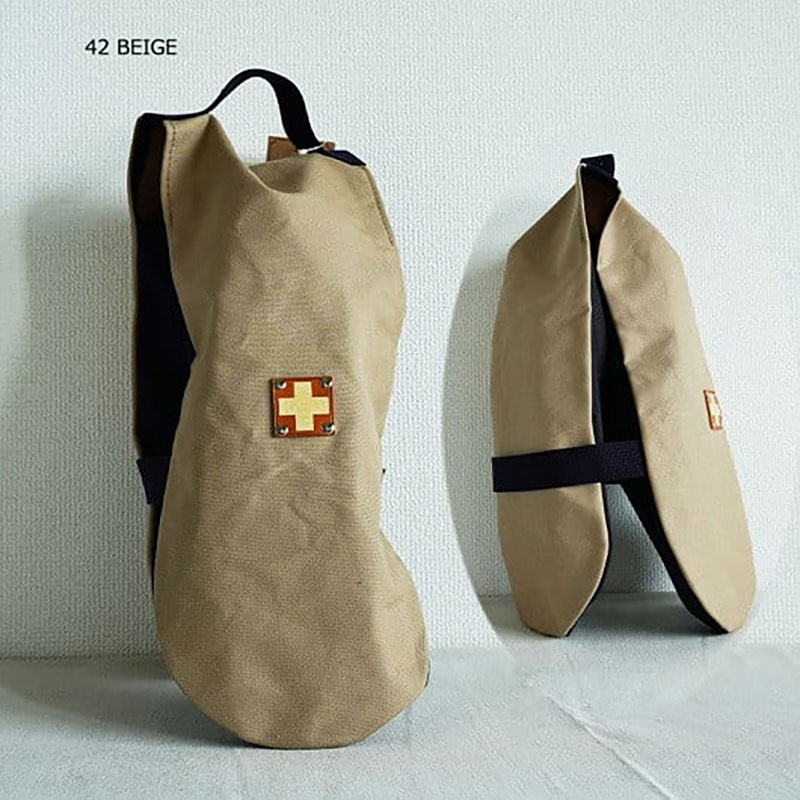 木の庄帆布 公式 シューズケース シューズサック Shoes Case 【KinoshoTRANSIT】　K-KHG-SS01M-（C/#42 BEIGE / ベージュ）　ゴルフ シューズケース おしゃれ 高密度帆布