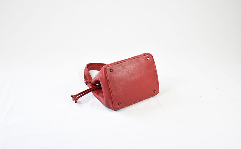 レディース本革バッグ7M6-1014P（・レッド）