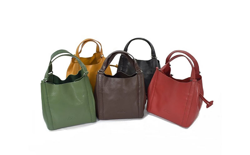 レディース本革バッグ7M6-1014P（・マスタード）