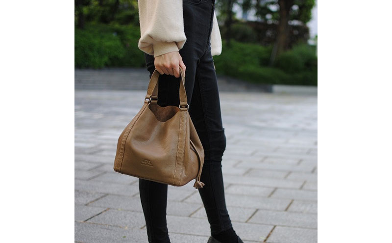 レディース本革バッグ7M6-1014P（・ダークブラウン）