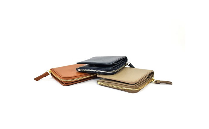 レディース本革2つ折り財布 4M3-1152（・キャメル）