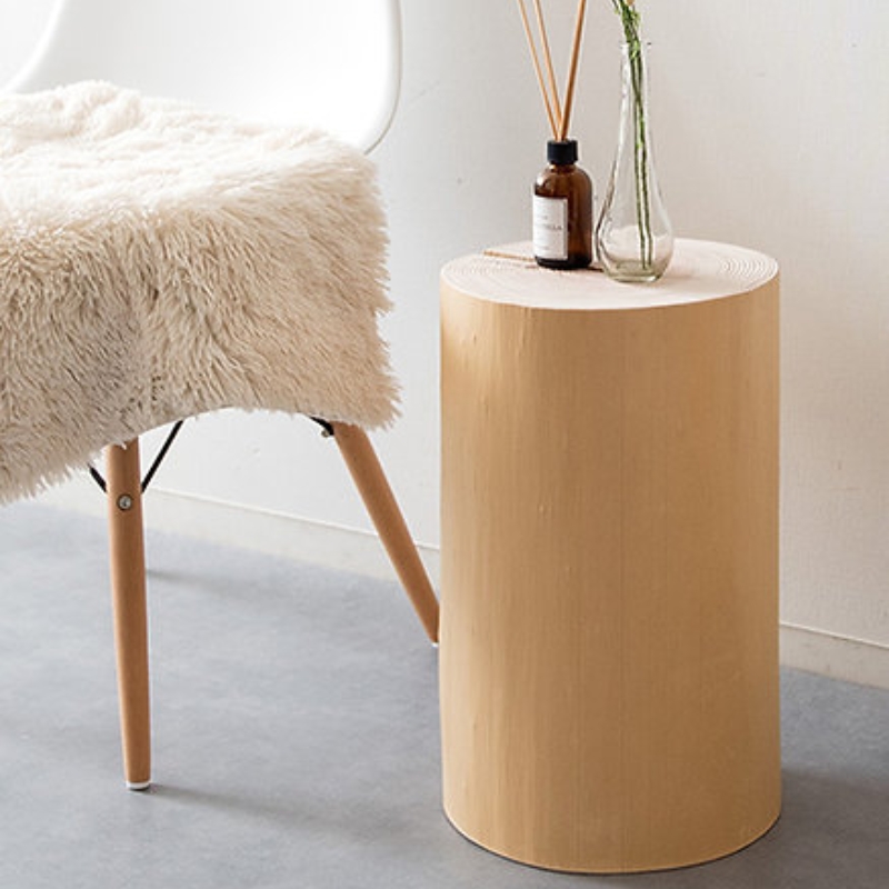 MORITO　森の丸太スツール＜杉／磨き丸太仕上げ＞　オットマン 椅子