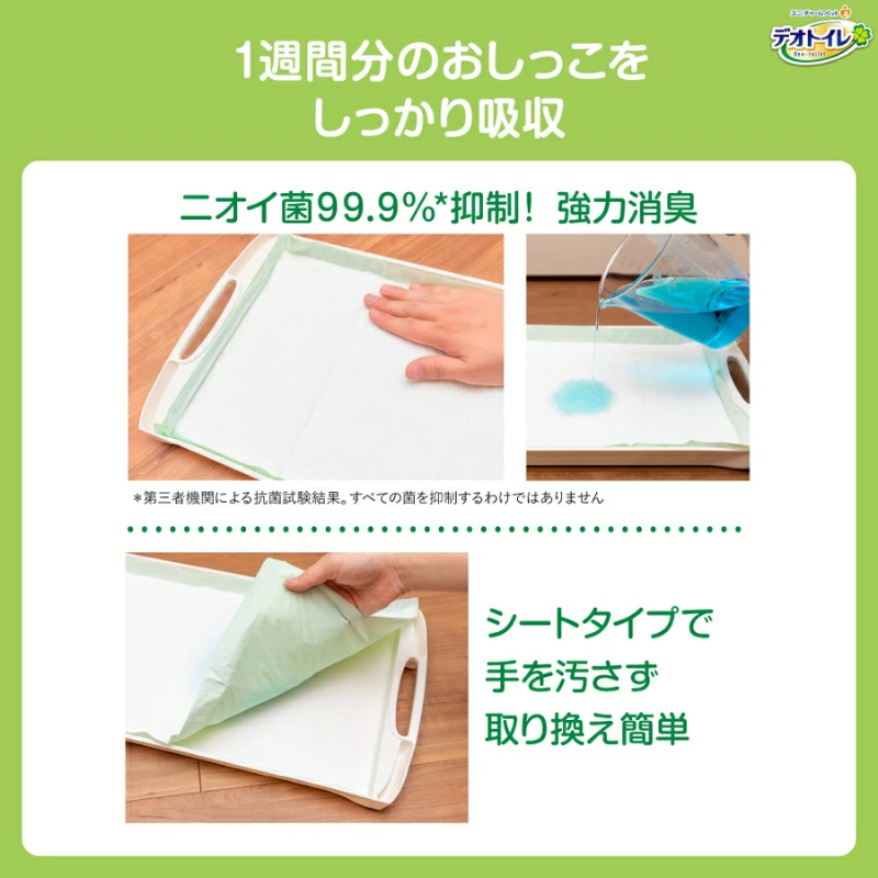 デオトイレ 消臭・抗菌 シート 20枚×4 デオクリーン ノンアルコール 除菌 ウェットティッシュ 詰替用 (60枚×3個P)×2 ペットシーツ ペットシート トイレ 猫 猫用トイレ ペット 清潔 ユニ・チャーム