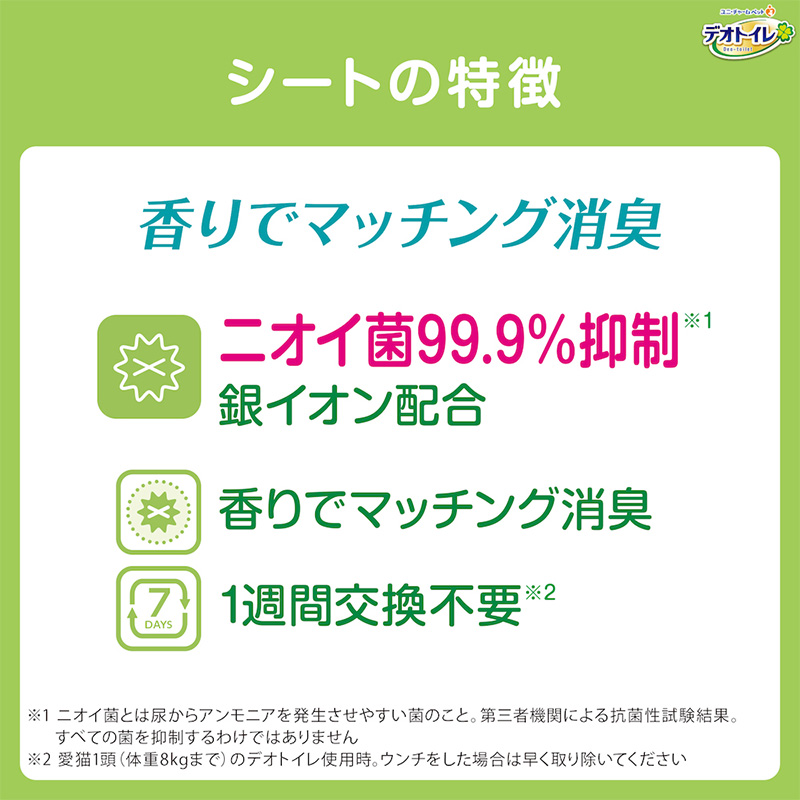 【定期便2回】 デオトイレ 消臭・抗菌 シート ナチュラルガーデン 20枚×4 ペットシーツ ペットシート トイレ 猫 猫用トイレ ペット 清潔 ユニ・チャーム 愛猫用 ペット用品 2ヶ月連続お届け