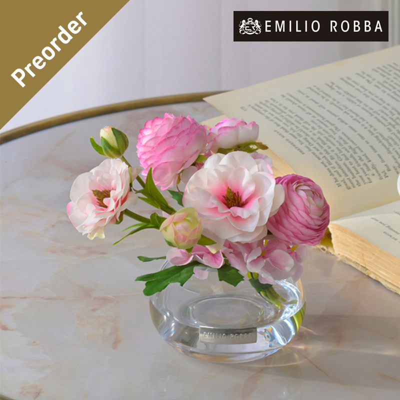 【母の日専用】アートフラワー エミリオ・ロバ　ラナンキュラスM26-pk 母の日 ギフト 造花 プレゼント 