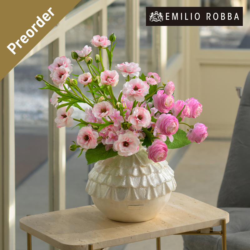 【母の日専用】アートフラワー エミリオ・ロバ　ラナンキュラス2L26-pk 母の日 ギフト 造花 プレゼント