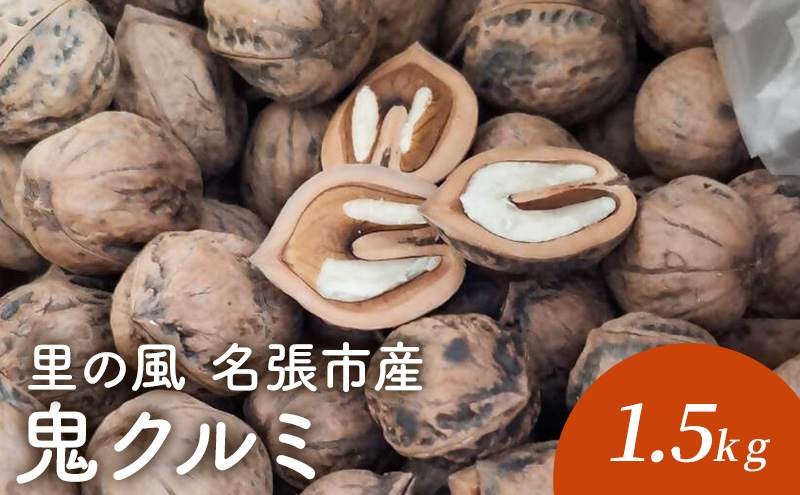 里の風　名張市産鬼クルミ　1.5kg　くるみ 胡桃 三重県 名張市