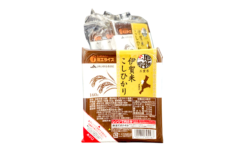 伊賀米コシヒカリパックご飯160g×24食入　こしひかり ごはん 三重県 名張市