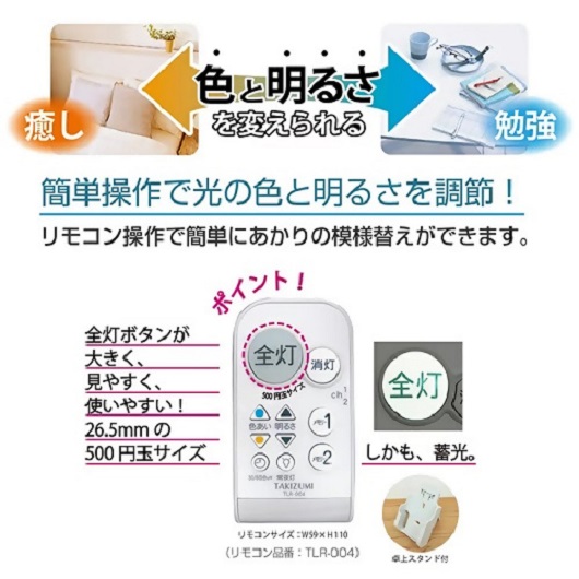 【瀧住電機工業株式会社】12畳用　洋風調色リモコンペンダント　GVNR12039