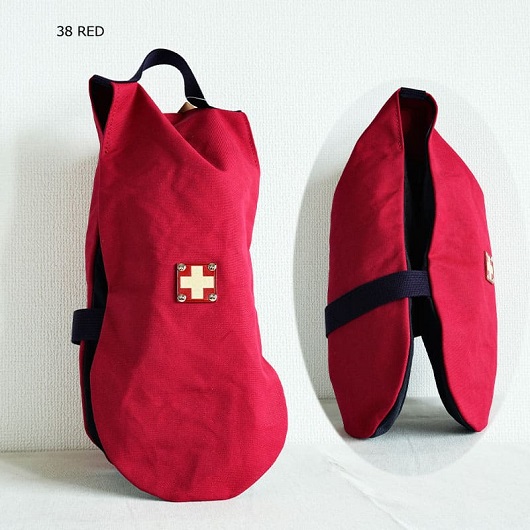 木の庄帆布 公式 シューズケース シューズサック Shoes Case 【KinoshoTRANSIT】　K-KHG-SS01M-（C/#38 RED / レッド）