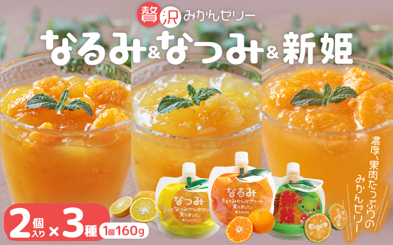 【果肉入り贅沢みかんゼリー3種詰め合わせ6個(3種×各2個)】化粧箱なし☆ご家庭用【kmkn0202】