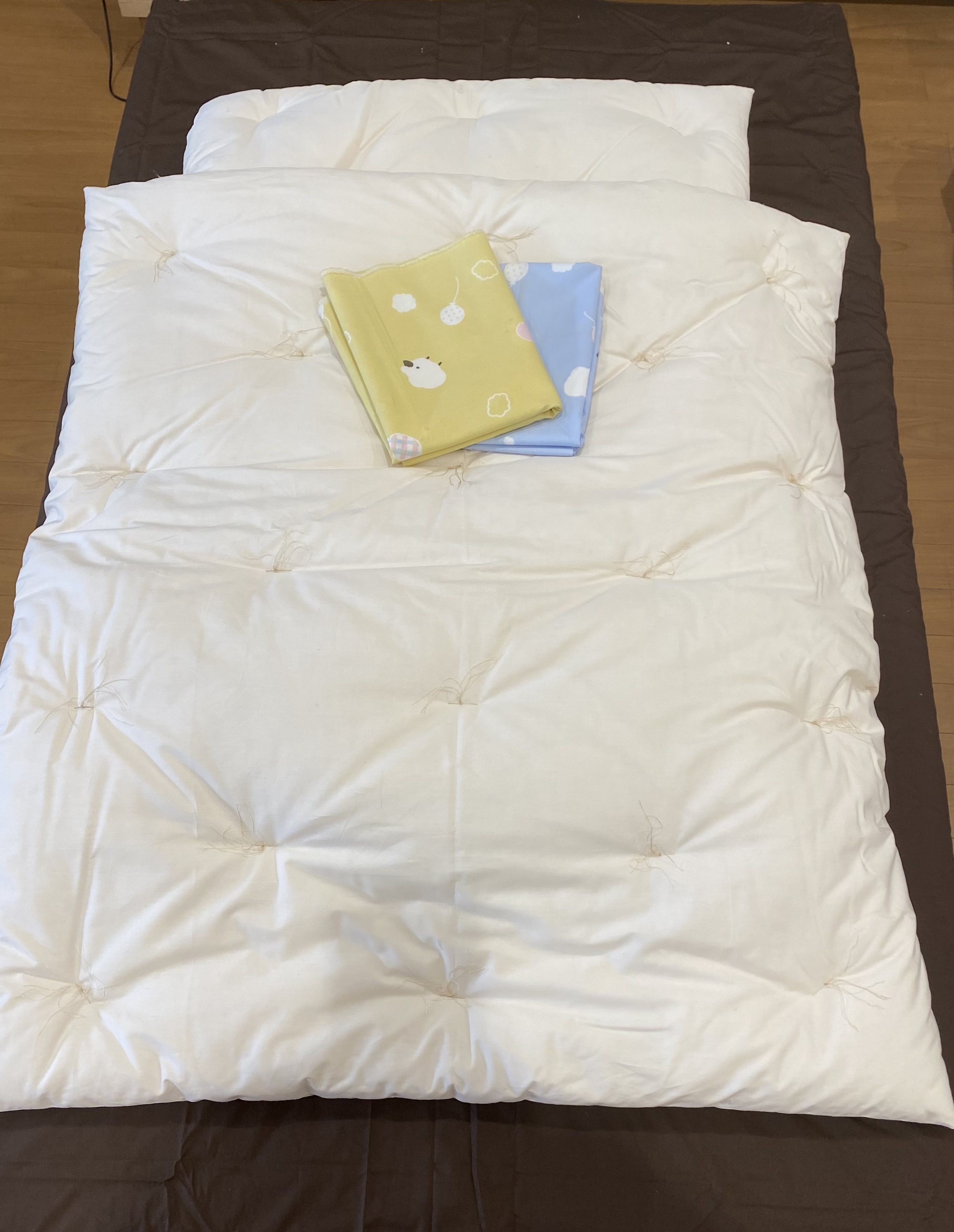 オーダーメイド ベビー用布団 ４点セット 木綿わた 掛け布団 敷き布団 カバー付き 綿 布団 ふとん 手づくり 赤ちゃん ベビー ベッド 寝具 【mftn0003】