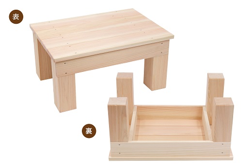 ひのき踏み台 滑り止め付き 玄関台の足場や、少し高い所のものを取る時にオススメ！  紀州産 総ひのき製 職人手作り【ymku0012】※全サイトで展開可