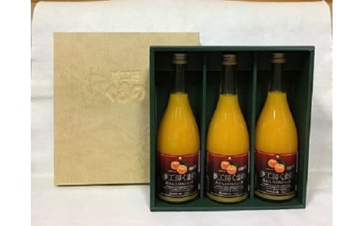 【糖度12度以上】無添加 果汁100％ マルチ栽培みかんジュース 720ml×3本 化粧箱入り ミカンジュース みかん ミカン 温州みかん ストレート フルーツジュース フルーツ 果物 くだもの 人気 数量限定 ギフト プレゼント 贈答 贈り物 三重県 熊野市【kmkn0079】