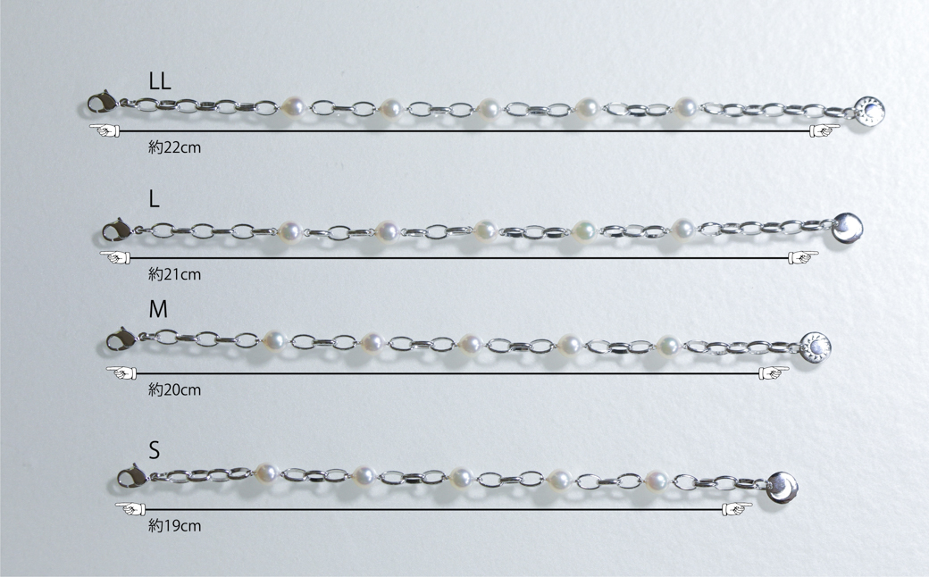 ジェンダーレス！ Akoyaブレスレット(L)