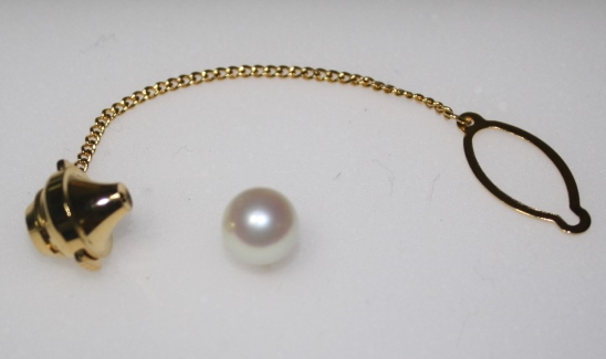 真珠の里 アコヤ真珠 K 8ｍｍ タイピン* JALふるさと納税