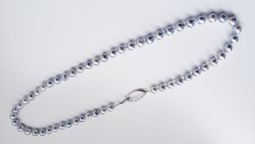 【270-02】魅了する自分だけの真珠、バロックパールセミロングネックレス*