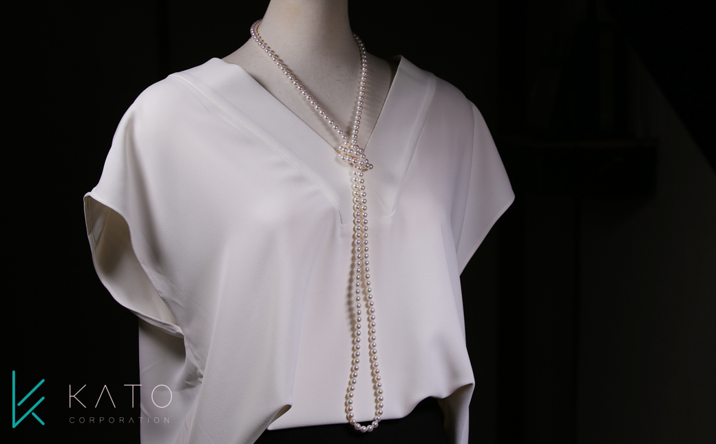 【1650-01】あこや真珠ロープ・ネックレス*