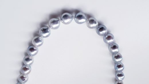 【270-02】魅了する自分だけの真珠、バロックパールセミロングネックレス*